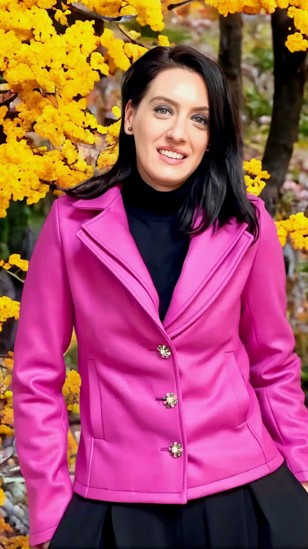 JACHETĂ DIN STOFĂ DE CAȘMIR CU GULER DUBLU 