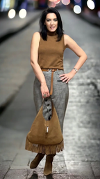 FUSTĂ PARTE PESTE PARTE DIN STOFĂ DE LÂNĂ 