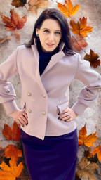 JACHETĂ LILA DESCHIS DIN CAȘMIR ȘI LÂNĂ 