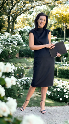 ROCHIE NEAGRĂ DIN CAȘMIR PUR 