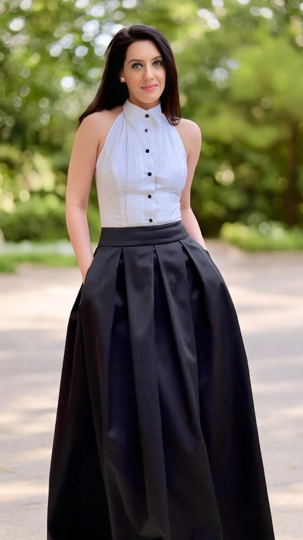 ROCHIE LUNGĂ DIN TAFTA ȘI BUMBAC 