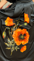 FUSTĂ LUNGĂ DIN MĂTASE NATURALĂ IMPRIMATĂ 