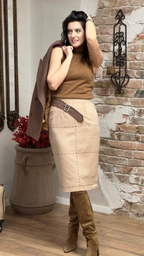 FUSTĂ DIN STOFĂ DE CAȘMIR ȘI LÂNĂ