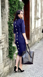 ROCHIE DIN STOFĂ DE CAȘMIR ȘI LÂNĂ 