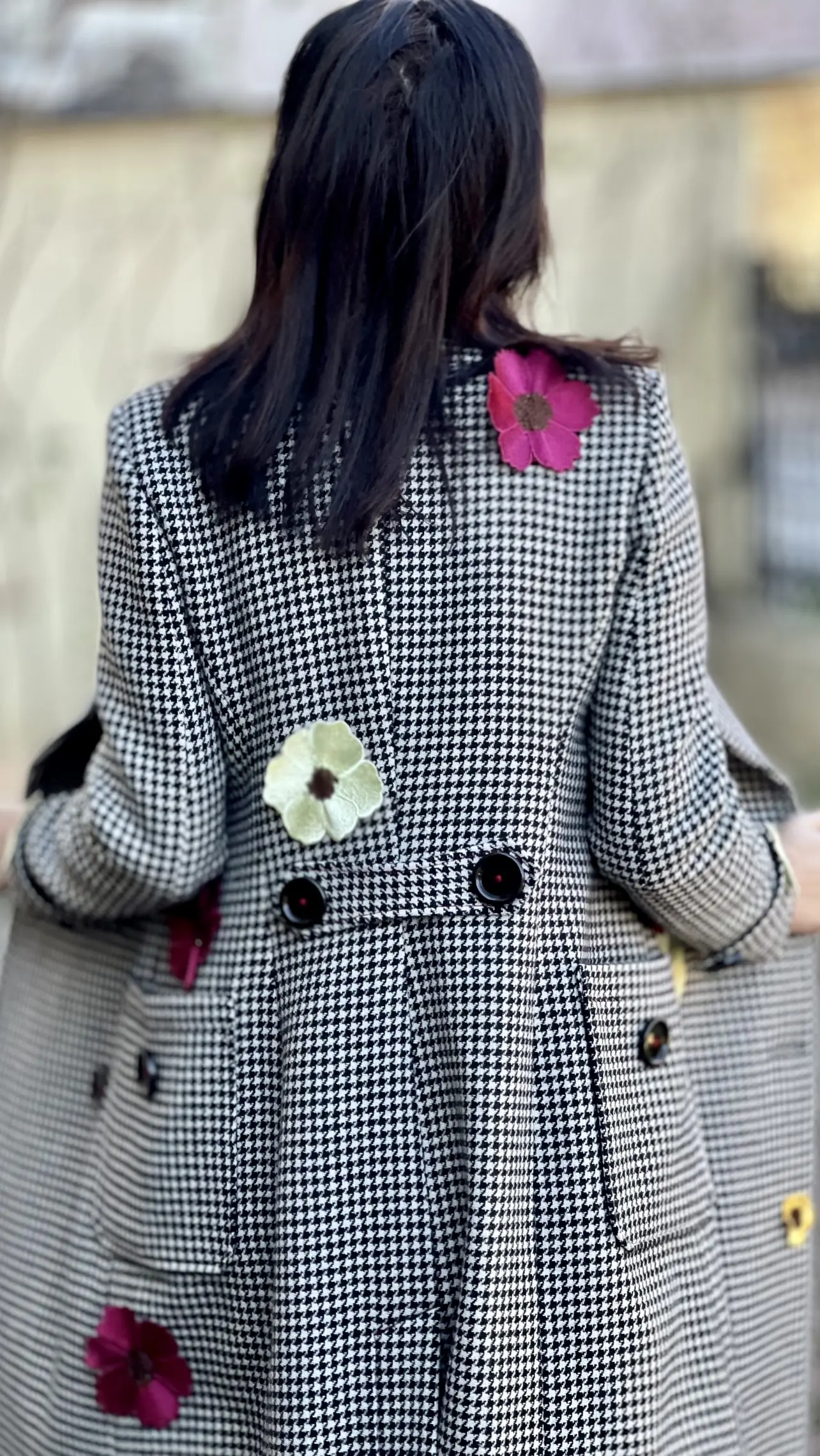 PALTON MIDI DIN STOFĂ DE LÂNĂ 