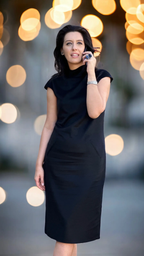 ROCHIE NEAGRĂ DIN CAȘMIR PUR 