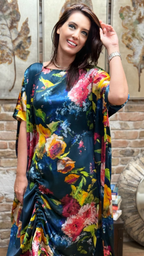 ROCHIE MIDI DIN MĂTASE NATURALĂ IMPRIMANTĂ 