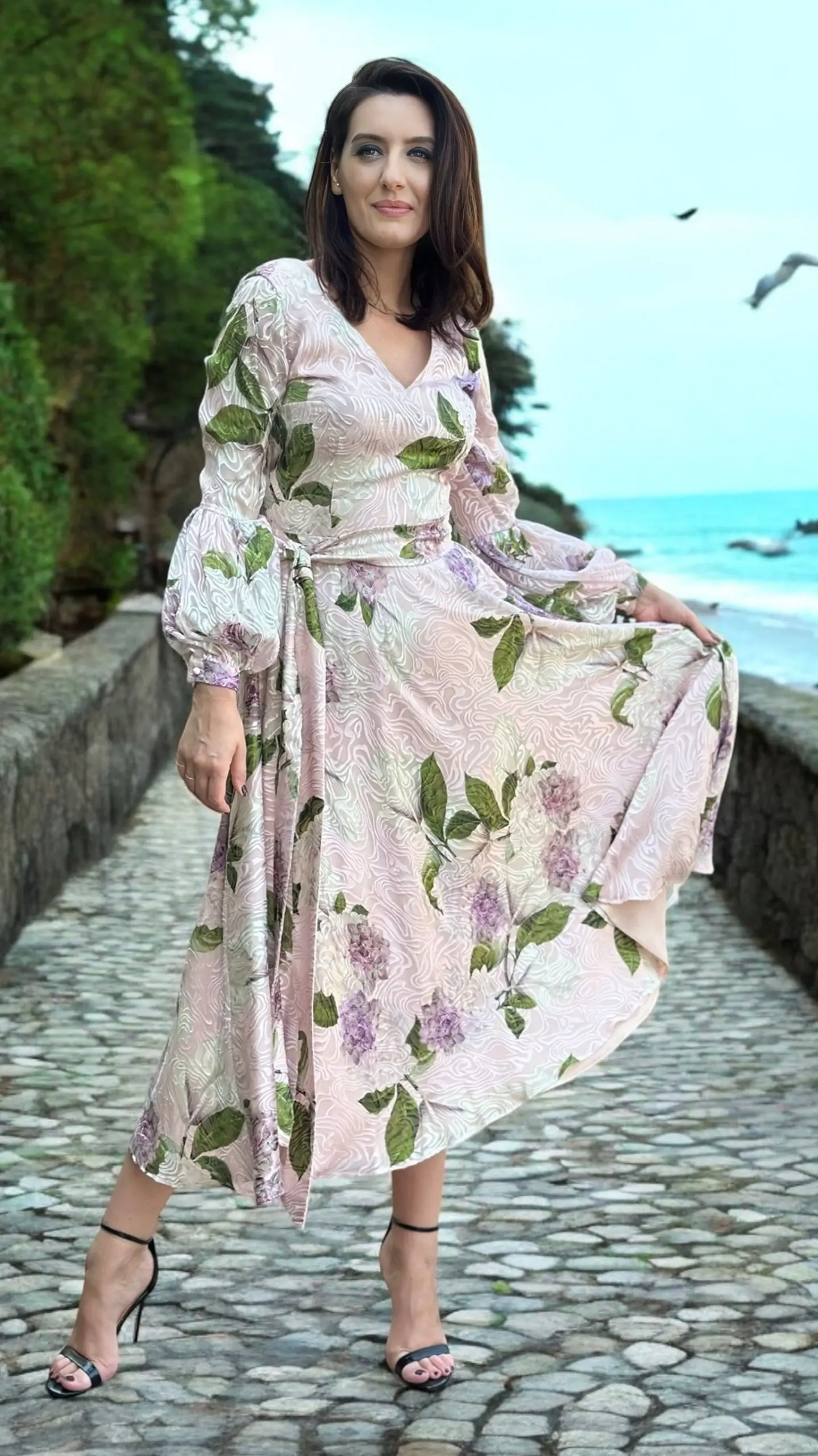 ROCHIE DIN VOAL DE MĂTASE NATURALĂ DEVORE 