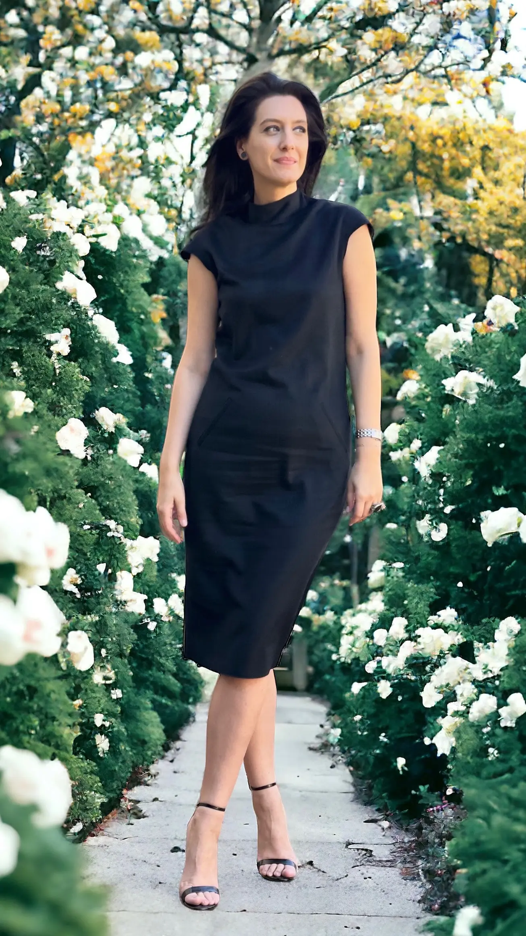 ROCHIE NEAGRĂ DIN CAȘMIR PUR 