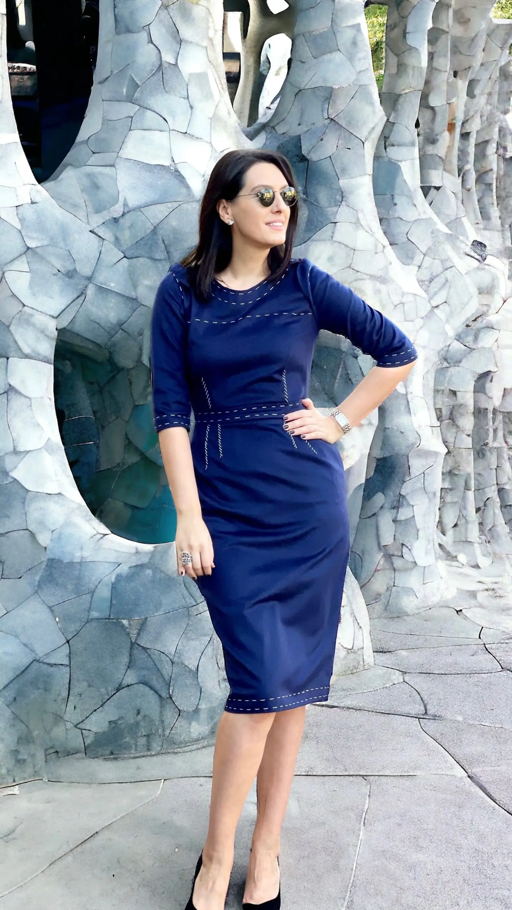 ROCHIE DIN STOFĂ DE CAȘMIR ȘI LÂNĂ 