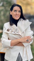 JACHETĂ DIN STOFĂ IVORY BRODATĂ MANUAL 