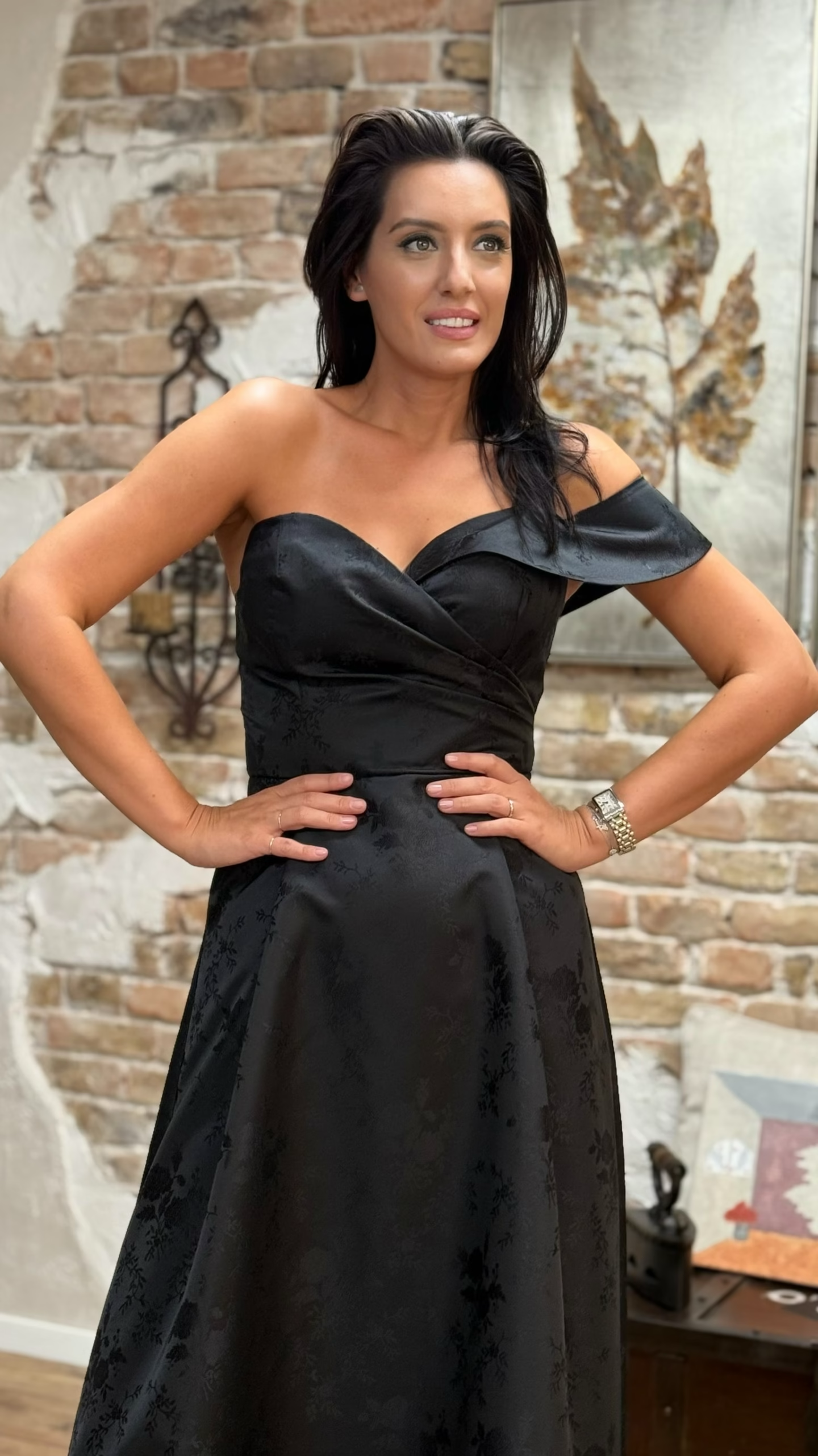 ROCHIE LUNGĂ DIN BROCART IMPRIMAT 